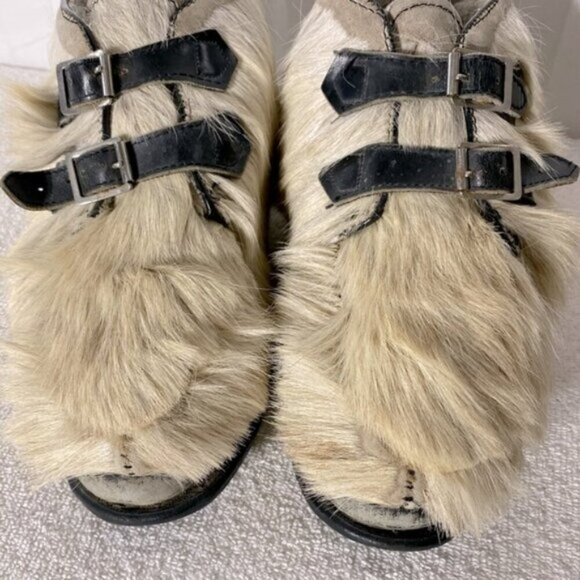Vintage Capitol Canadian Genuine Fur Esikmo Inuit Ankle Boots Booties 8 - Picture 16 of 16
